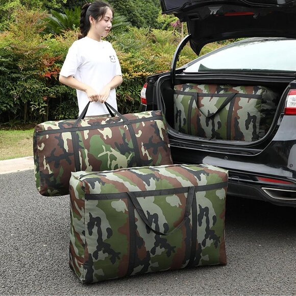 4 Packs Camouflage Extra Large Moving Bags 125L Heavy Duty Storage Bags